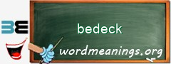 WordMeaning blackboard for bedeck